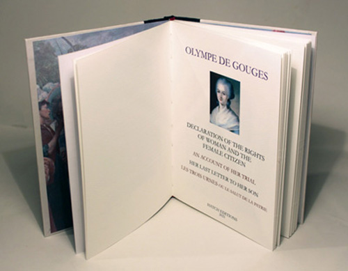 pages from declaration of the rights of woman book