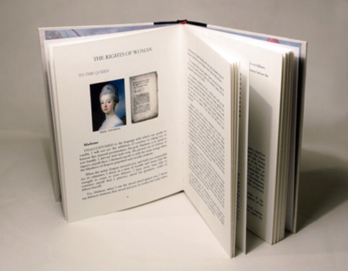pages from declaration of the rights of woman book