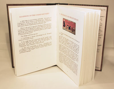 pages from the communist manifesto by Karl Marx and Frederick Engels